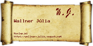 Wallner Júlia névjegykártya